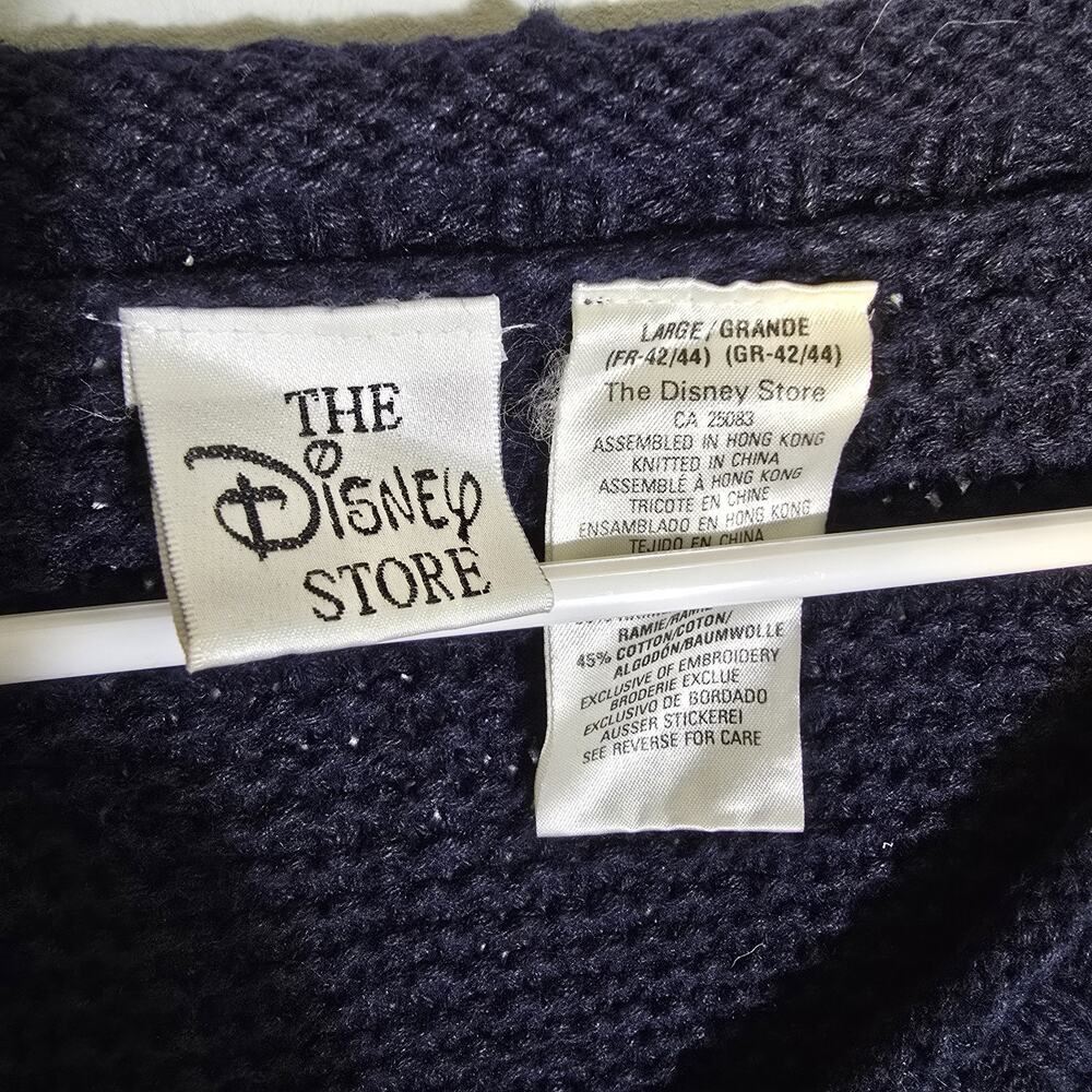 Vintage Disney Store Winnie The Pooh Tigger Piglet Patchwork Cable Knit Cardigan - Picture 3 of 6